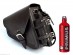 Top Leather Black Pannier Saddle Bag  W/ Bottle Single for Harley-Davidson Sportster 